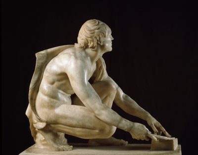 Art romain : Un aiguiseur affûtant ses couteaux - Roman