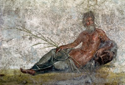 Art romain : représentation du dieu Fleuve (détail) - Roman