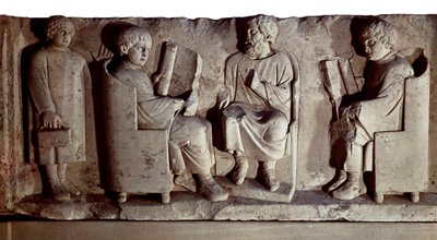 Civilisation romaine. Relief représentant une scène d