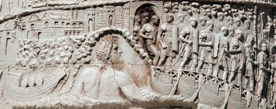 Les légions romaines naviguent à Ancône sous la protection de Neptune (détail) - Roman