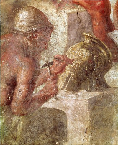Thétis à la forge de Vulcain, détail d