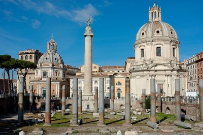 Vue du Forum et de la colonne Trajane - Roman
