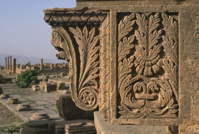Fragment architectural avec décoration sculptée, marché de Sertius, Haute période impériale (27 av. J.-C.-395 apr. J.-C.) - Roman Imperial Period