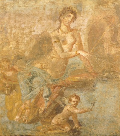Fresque représentant Oreste, Pylade et Iphigénie, de la Maison des Cupidons Dorés, Pompéi, Campanie, Civilisation romaine - Roman Roman