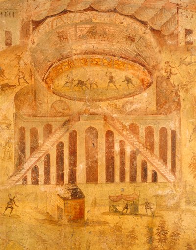 Fresque représentant une querelle entre Pompéiens et Nocérins dans l
