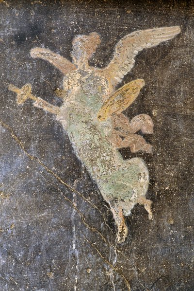Fresque avec figure ailée, aile droite dans la Maison des Vettii, Pompéi (Liste du patrimoine mondial de l