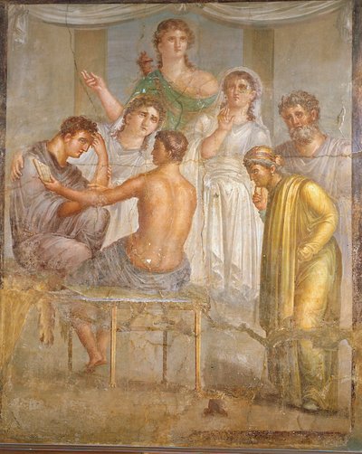 Civilisation romaine. Admète et Alceste, fresque de la Basilique d
