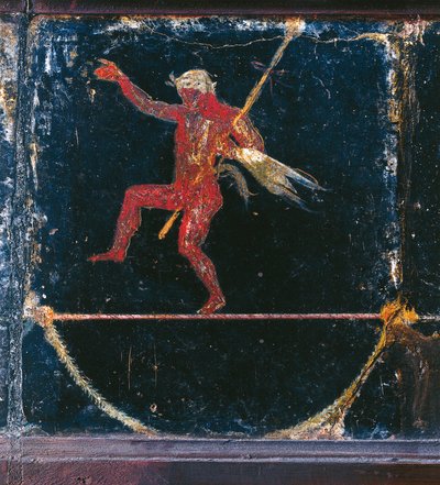 Fresque de troisième style représentant des funambules Seleni, (détail) - Roman Roman