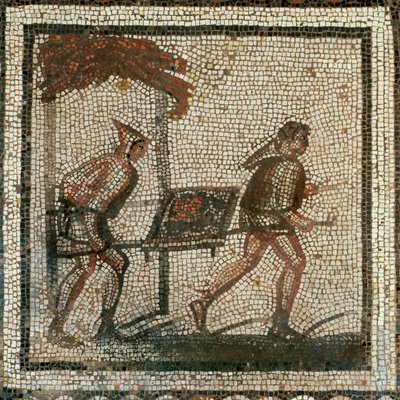 Transport de fumier (mosaïque) - Roman Roman