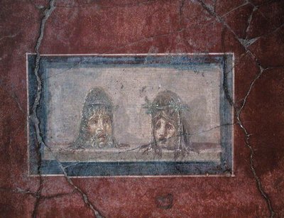 Deux masques théâtraux, 1er siècle av. J.-C. - 79 apr. J.-C. - Roman Roman