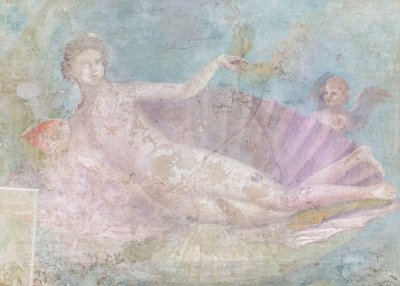 Vénus à la coquille, peinture, 50-75 après J.-C. (fresque) - Roman Roman