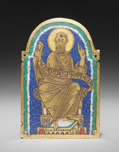 Plaque : Prophète assis d