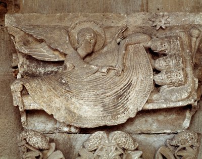 Les Mages endormis avec un ange les réveillant et pointant vers l