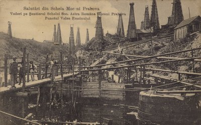 Puits de pétrole, Moreni, Roumanie - Romanian School