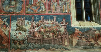 Siège de Constantinople par le Sultan Mehmet II en 1453 - Romanian School