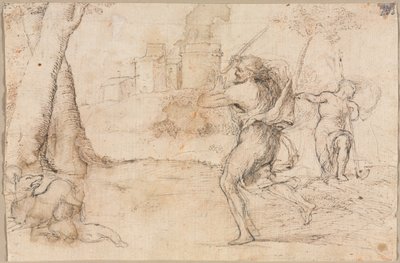 Romulus et Remus trouvés par Faustulus recto Cercles concentriques verso, c. 1535 - Romanino