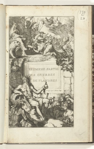 Page de titre pour la première partie des Guerres de Flandres - Romeyn de Hooghe (attributed to)