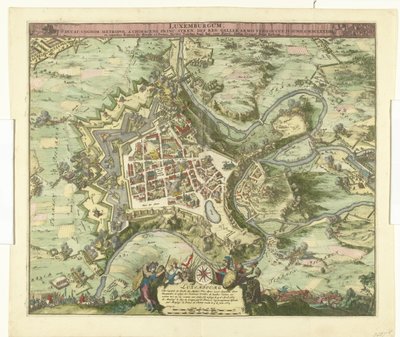 Bombardement de Luxembourg par le maréchal de Créquy, 1684 - Romeyn de Hooghe