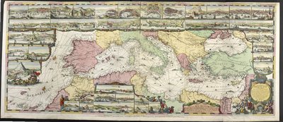 Carte de la Méditerranée, de 