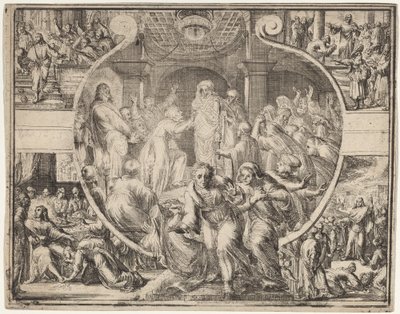 Résurrection de Lazare avec des scènes de la vie du Christ - Romeyn de Hooghe