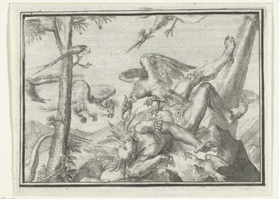 Page de titre pour le pamphlet: De Geplukte Tapoeijer, 1702 - Romeyn de Hooghe