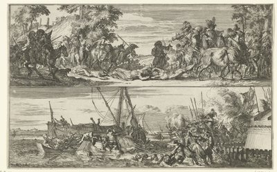Deux représentations des cruautés françaises, 1672 - Romeyn de Hooghe