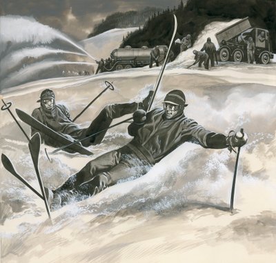 Skieurs et machines à neige - Ron Embleton