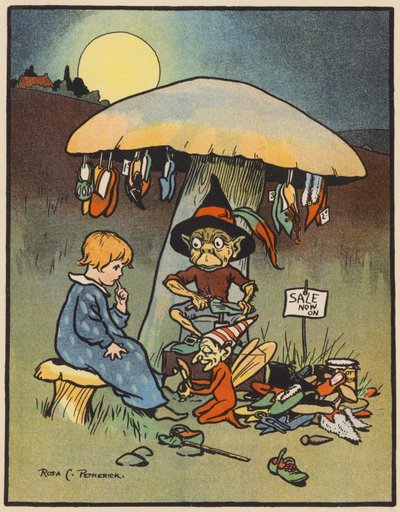 "Toddy a essayé des chaussures" (lithographie couleur) - Rosa Petherick