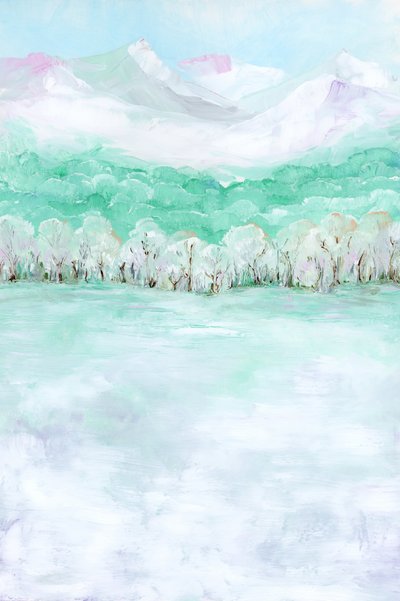 Paysage de montagne aux couleurs pastel - Rosana Laiz Blursbyai