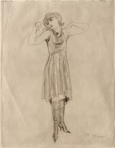 Stehende in Knöpfstiefeln (Speedy) von Rudolf Schlichter