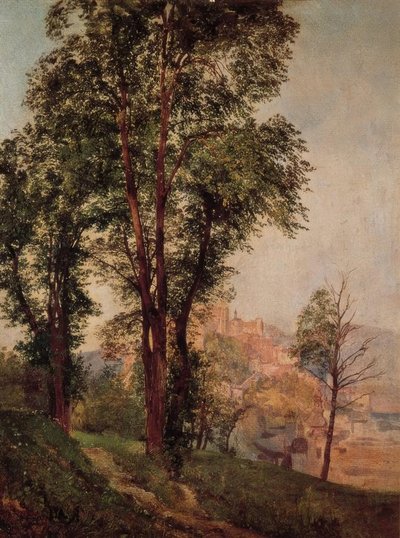 Vue du Mönchsberg sur Salzbourg - Rudolf von Alt
