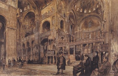 French : Intérieur de la basilique Saint-Marc à Venise - Rudolf von Alt