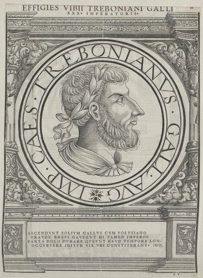 Empereur romain Trebonianus Gallus (impression) - Rudolph Wyssenbach