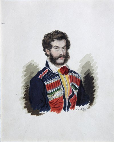 Portrait du décembriste comte Zakhar Chernyshov 1796-1862, années 1830 - Rufim Ivanovich Dorokhov