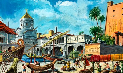 Alexandrie (gouache sur papier) - Ruggero Giovannini