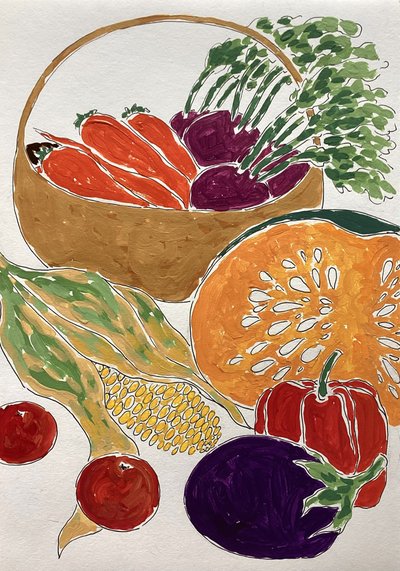 Une récolte de légumes haute en couleur - Rushati Chowdhury