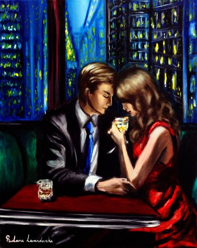 Lumières de la ville et nuits douces, 2024 (huile sur toile) - Ruslana Levandovska