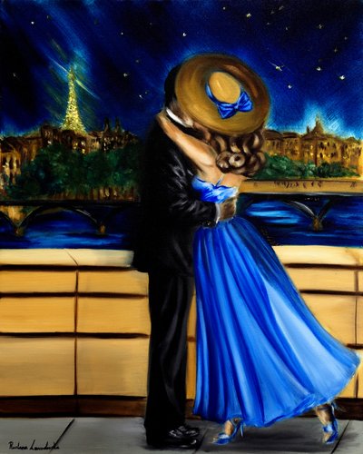 Rendez-vous parisien, 2024 (huile sur toile) - Ruslana Levandovska