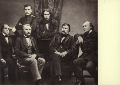 L N Tolstoï avec des écrivains-contributeurs du magazine "Sovremennik", Peterbourg - Russian Photographer