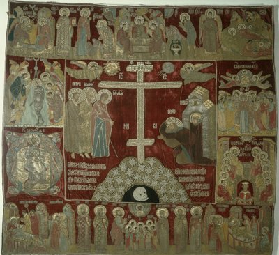 Apparition de la Vierge à Saint Serge, 1525 - Russian School