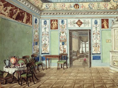 Salle de petit-déjeuner étrusque néoclassique, 1820 - Russian School