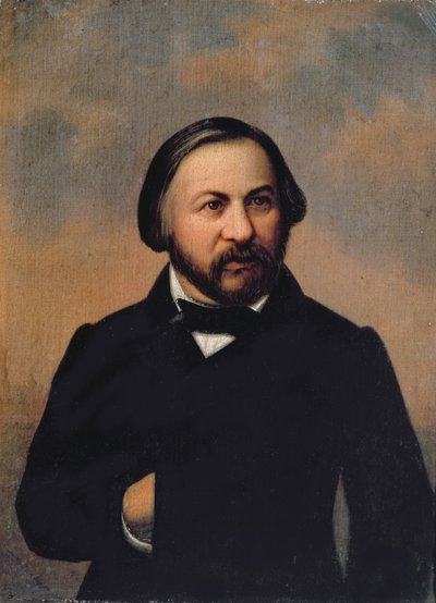 Portrait de Mikhaïl Ivanovitch Glinka (1804-57), années 1850 - Russian School