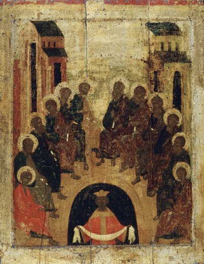 La descente du Saint-Esprit sur les apôtres - Russian icon.