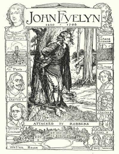 John Evelyn attaqué par des voleurs (litho) - Ruth Cobb