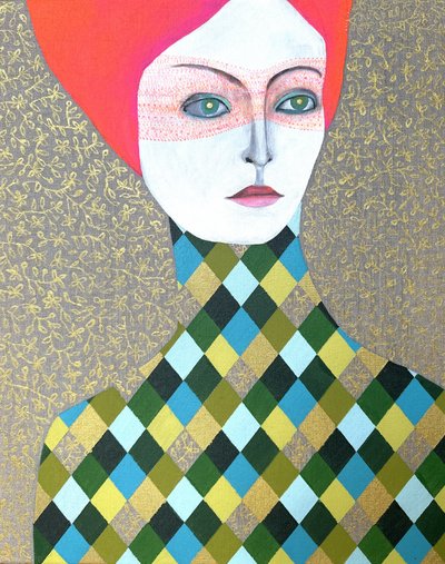 Une femme rousse masquée - SAN STARLING