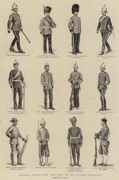 Troupes coloniales ayant participé au défilé du jubilé - S.T. Dadd