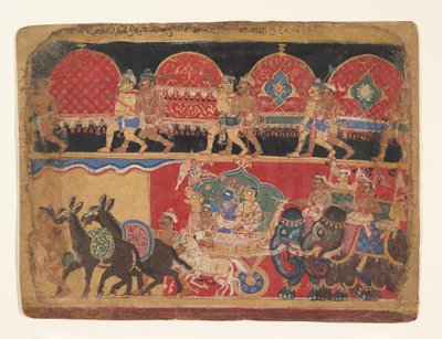 Krishna et les jeunes filles Kshatriya se rendent à Dvaraka - Sa Nana