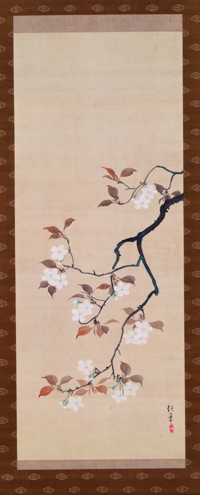 Paravent représentant des fleurs de cerisier, d