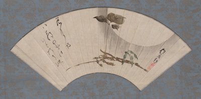 Lune des moissons et haricot corbeau avec haïku - Sakai Hoitsu