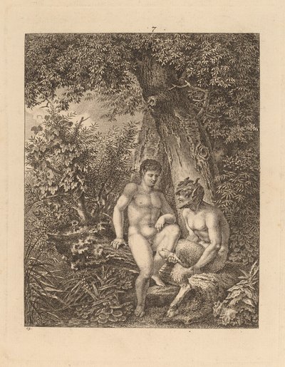 Deux satyres dans une forêt, 1777 - Salomon Gessner